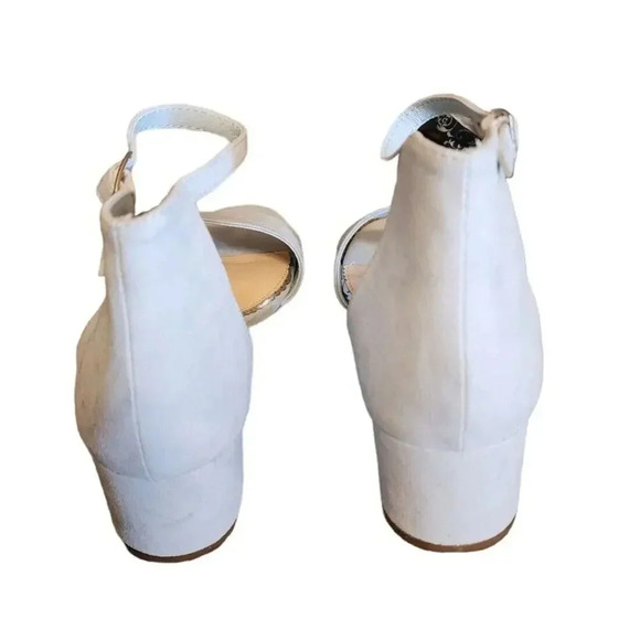 NEW Sugar Women's Blue Gray Block Heel Noelle Low Fabric Upper Sandals Size 8 - Picture 4 of 5